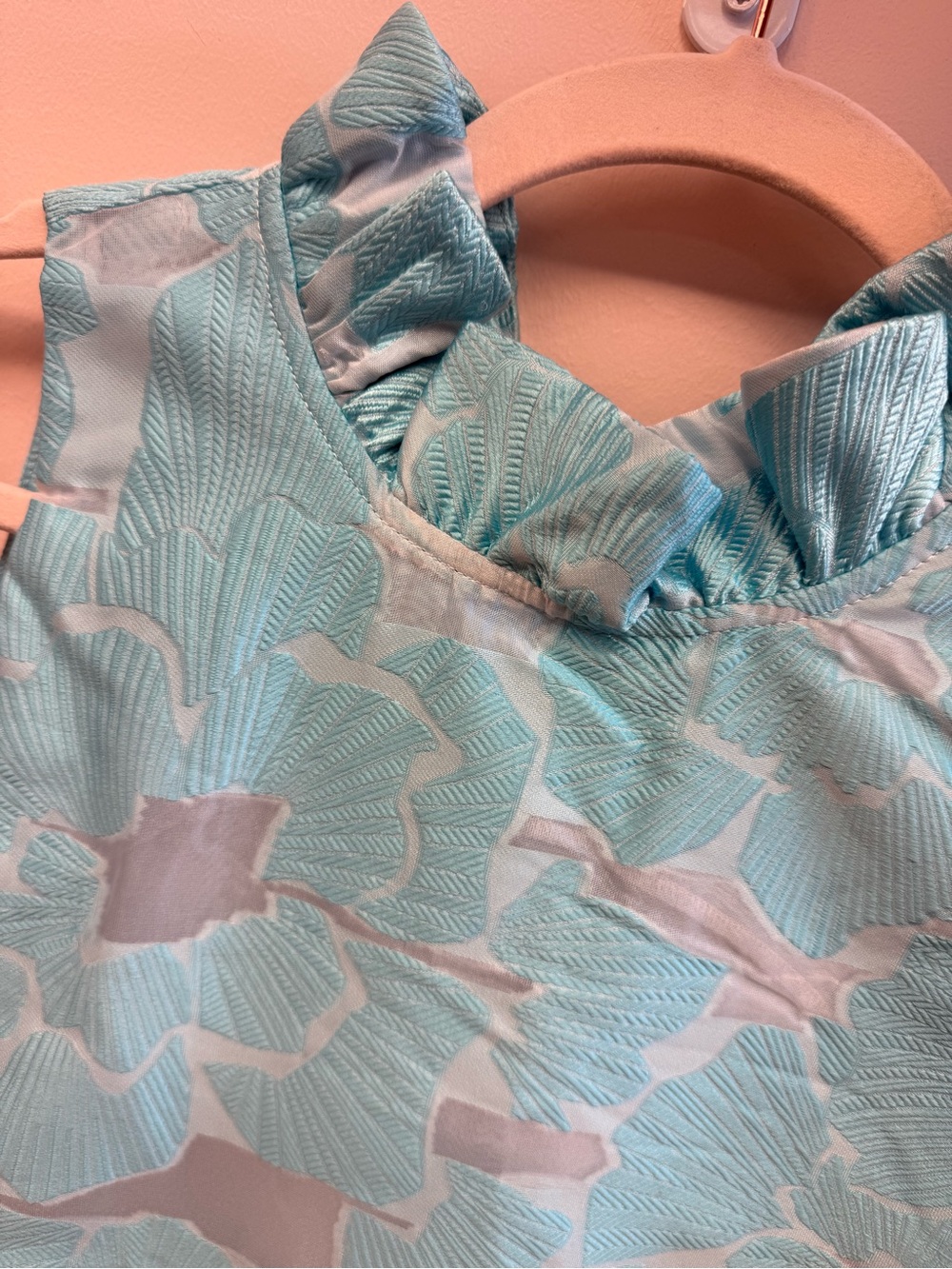 Tuckernuck NWT Aqua Floral Bow Back Shift Dress Size M Lined - Picture 5 of 6